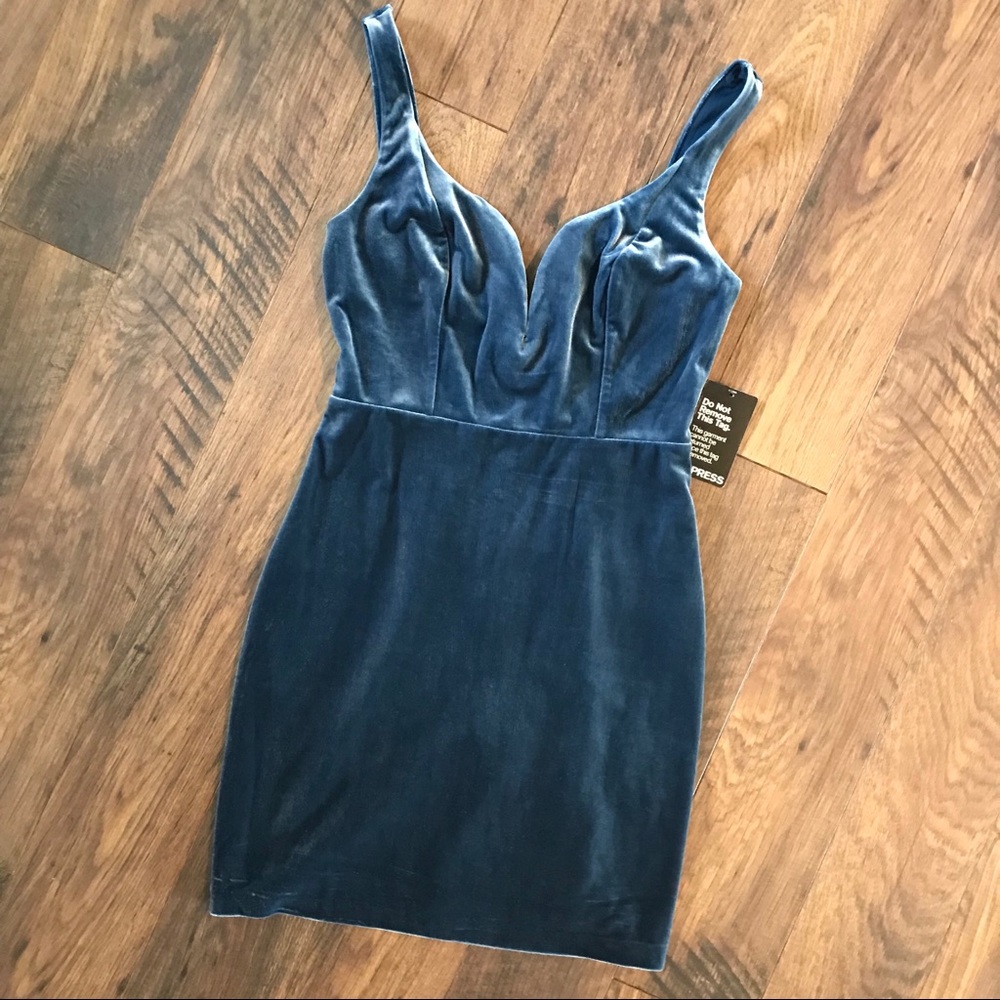 NWT Express Velvet Velour Sleeveless Dress